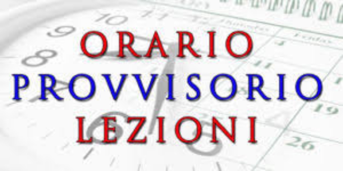 Scuola secondaria di I grado – Orario provvisorio 